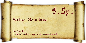 Vaisz Szeréna névjegykártya